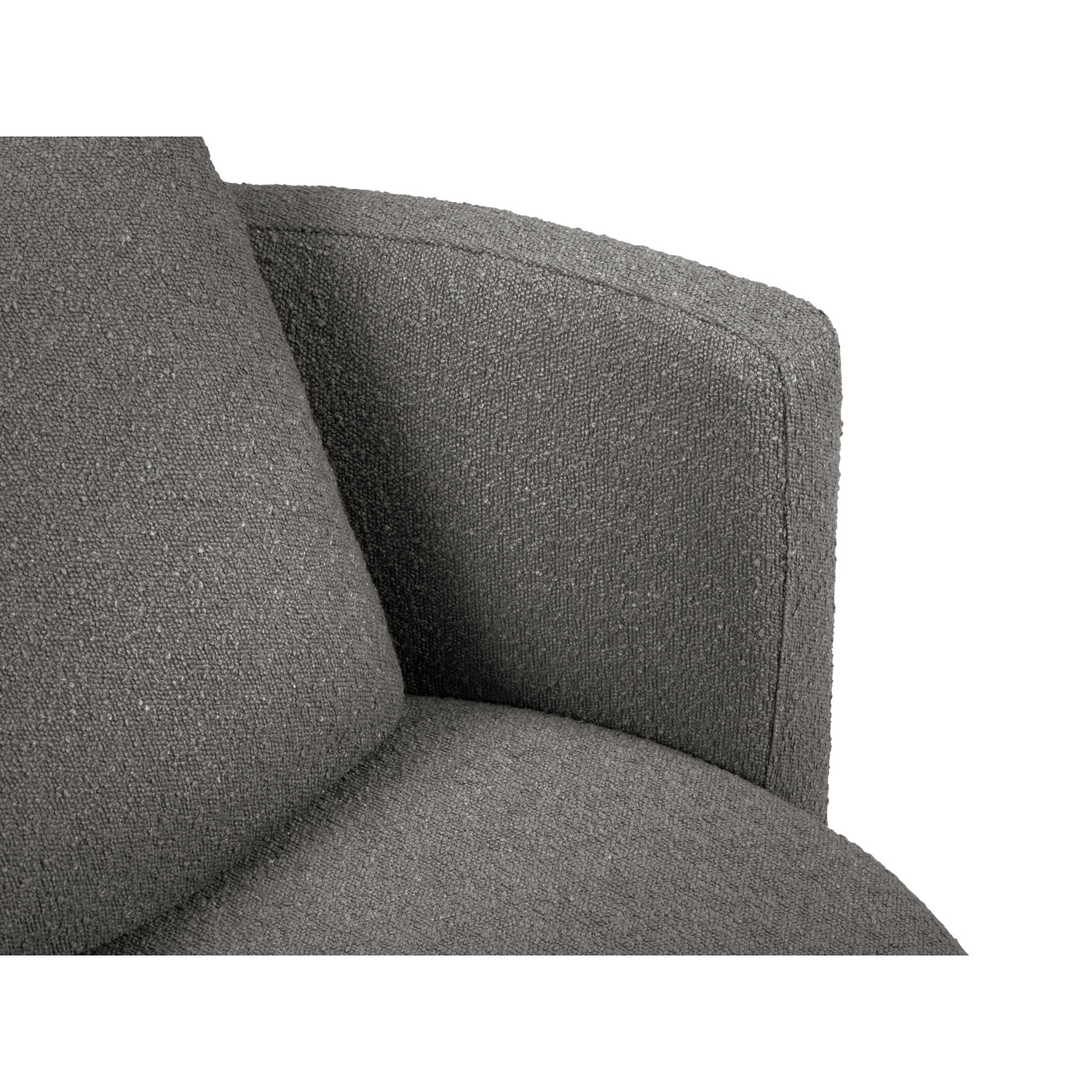 Fauteuil xl pivotant "Adam" bouclé gris foncé