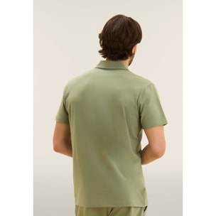 Polo in heavy jersey stretch con logo