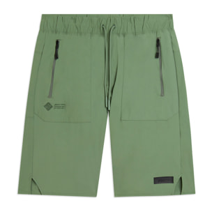 Bermuda Regular Nylon Rip-Stop con Tasche Zip