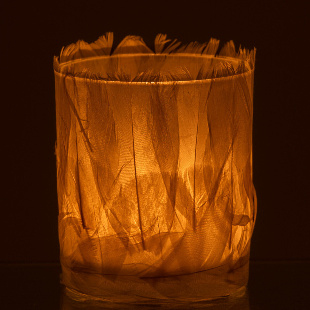 J-Line photophore Plumes - verre - crème - small - 4 pcs