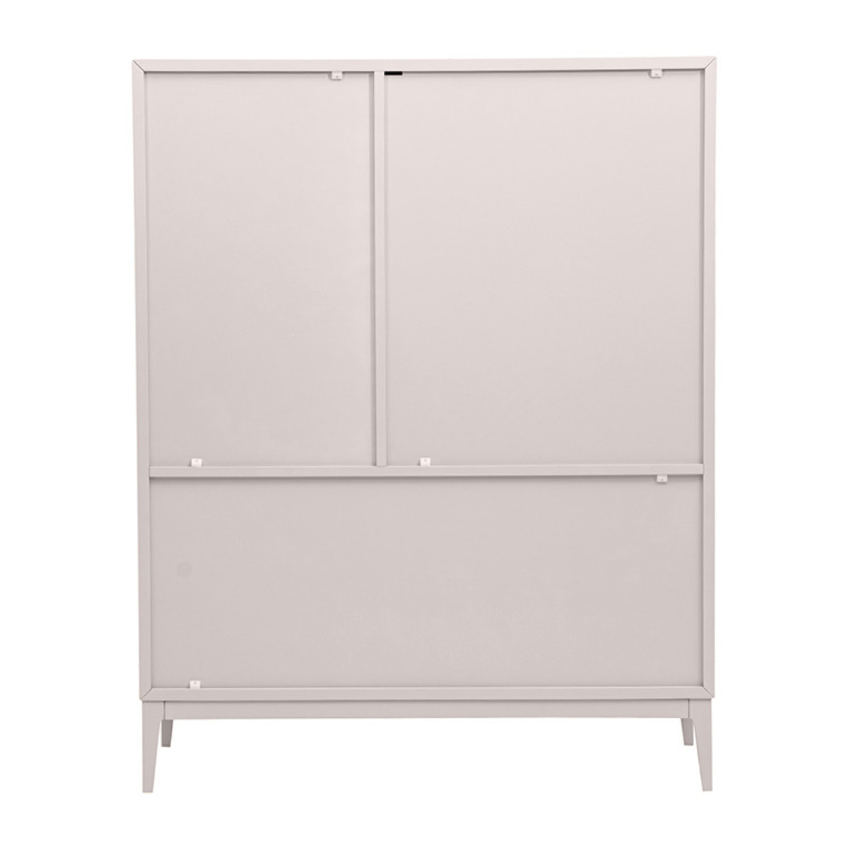Buffet haut beige laqué mat 2 portes 1 tiroir L90 cm GRAY