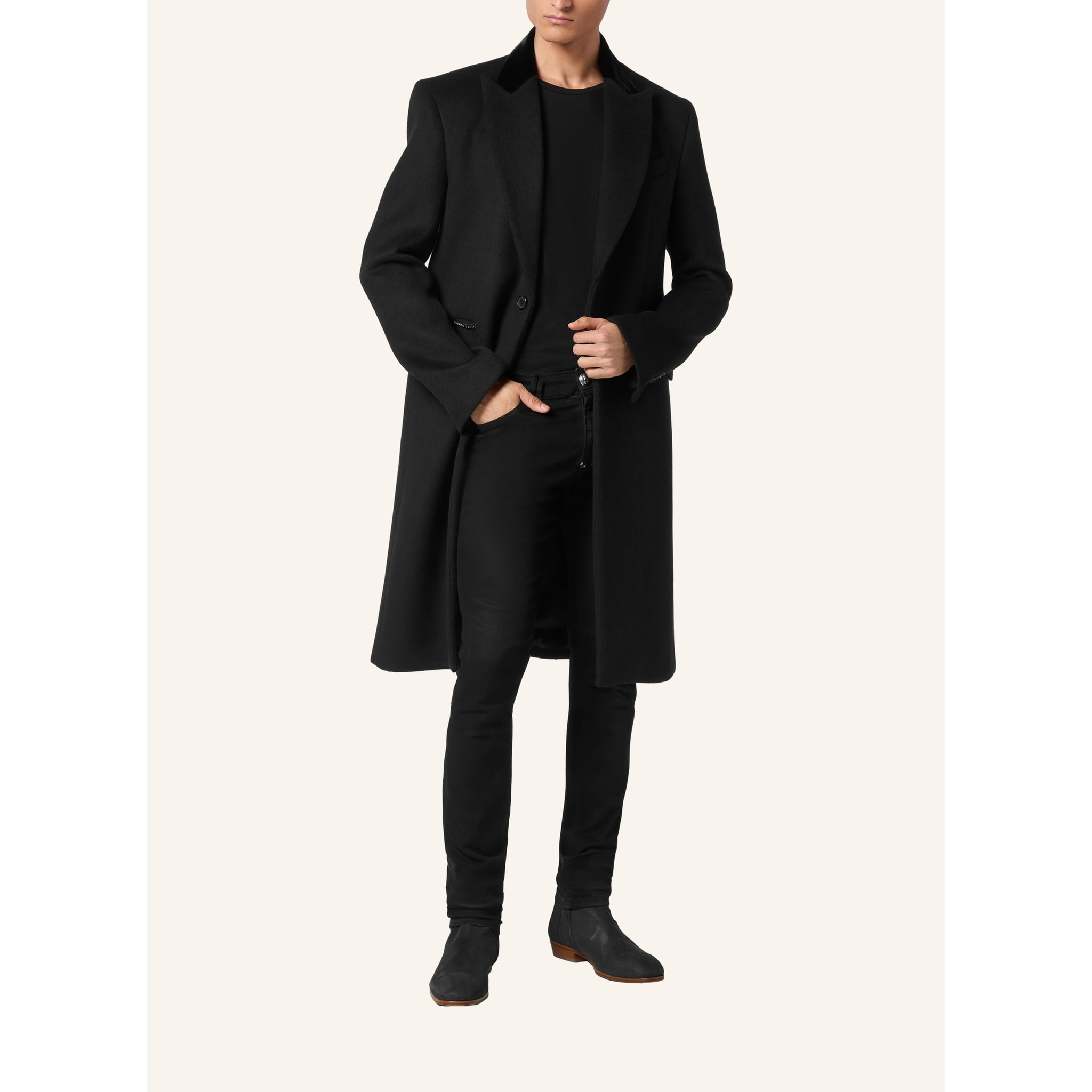 PHILIPP PLEIN COAT LONG SKULL&BONES