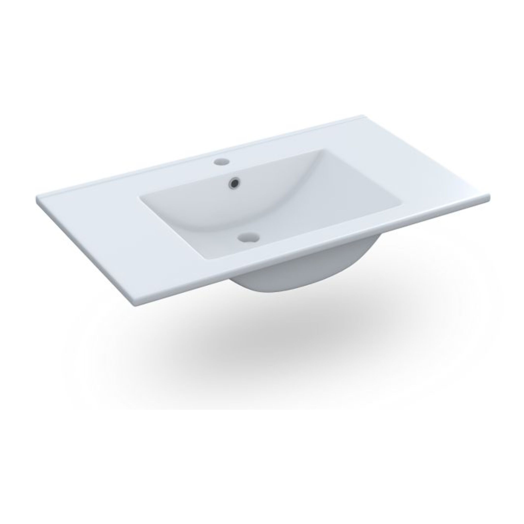 Pack de baño con lavabo cerámico Feel S Blanco Brillo
