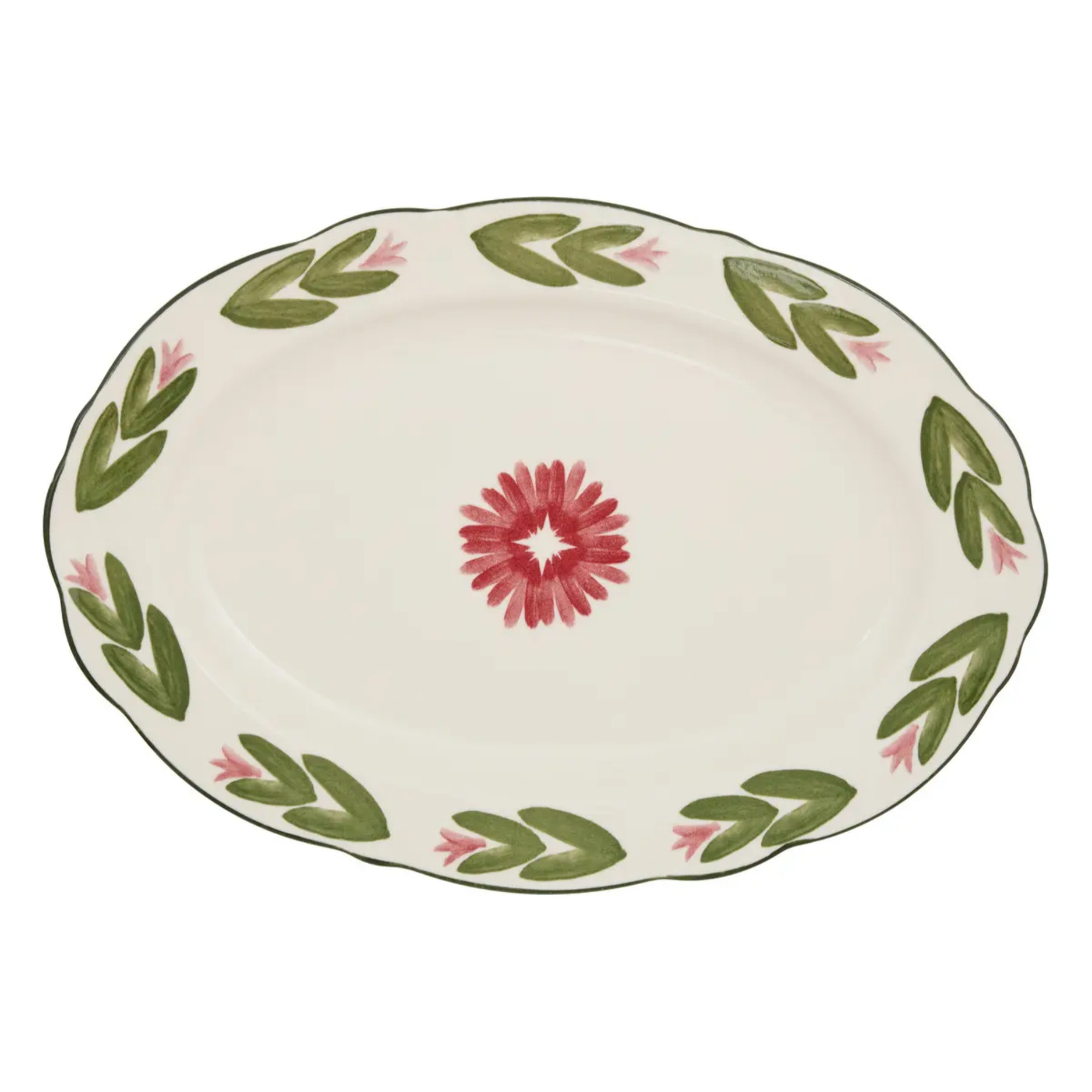 Plat oval Mona 21x33cm vert