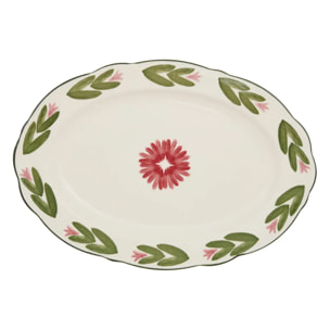 Plat oval Mona 21x33cm vert