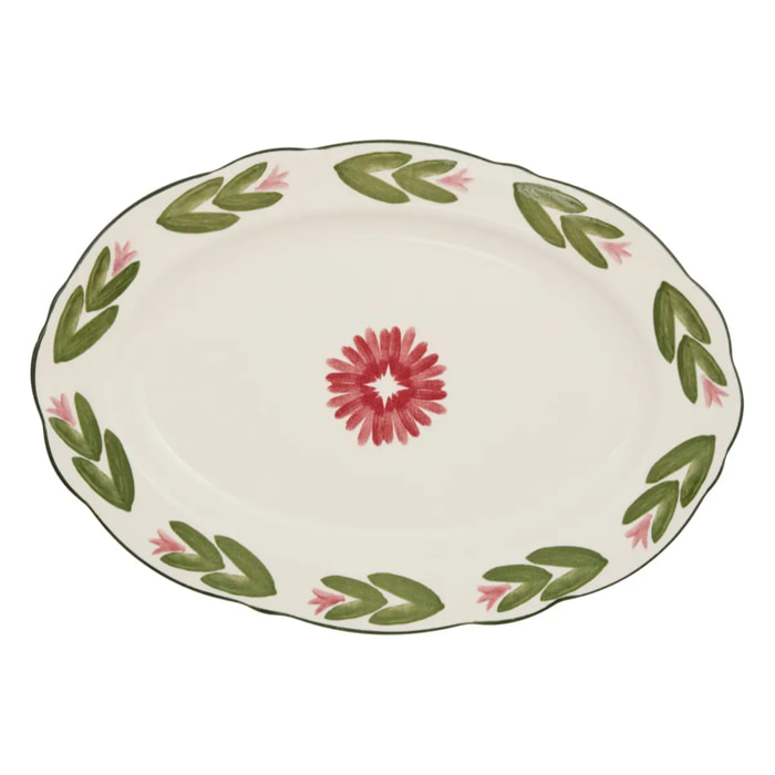 Plat oval Mona 21x33cm vert