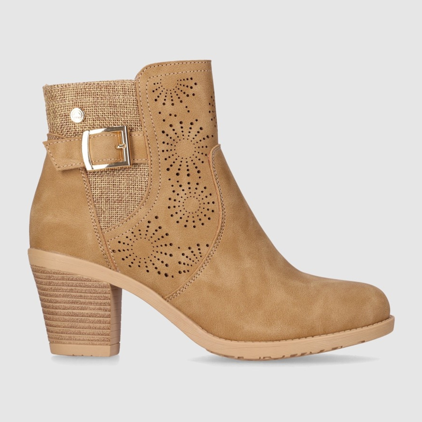 Botines de Piel Sintética - Cuero - Tacón: 6 cm