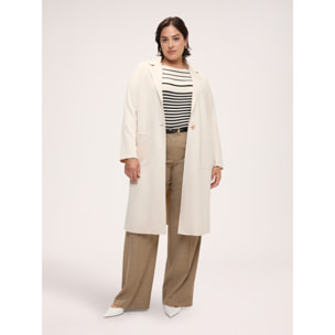 Fiorella Rubino - Cappotto leggero in tessuto soft touch - Beige