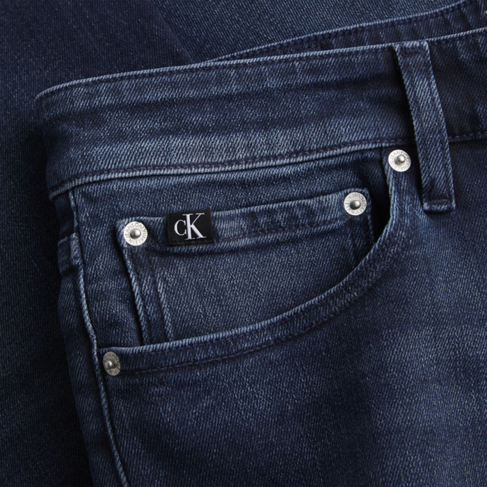 CALVIN KLEIN - Jeans - cotone - blu denim scuro