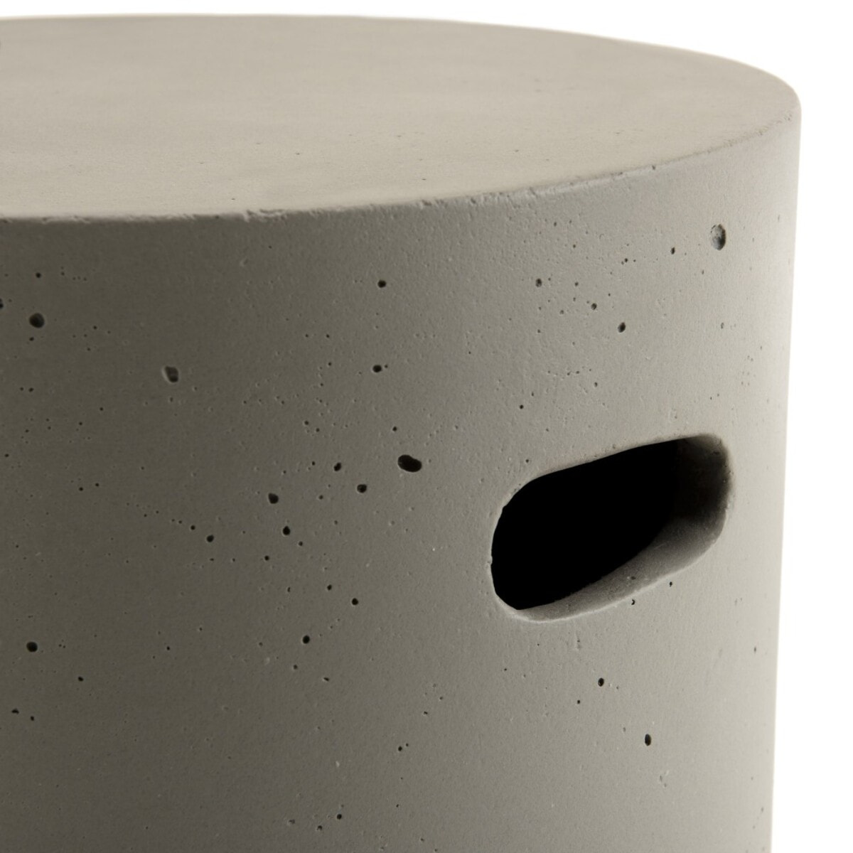 HECTOR - Table d'appoint de jardin ronde 40x40 cm béton