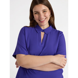 Fiorella Rubino - Blusa boxy de viscosa LENZING™ ECOVERO™ - Violeta