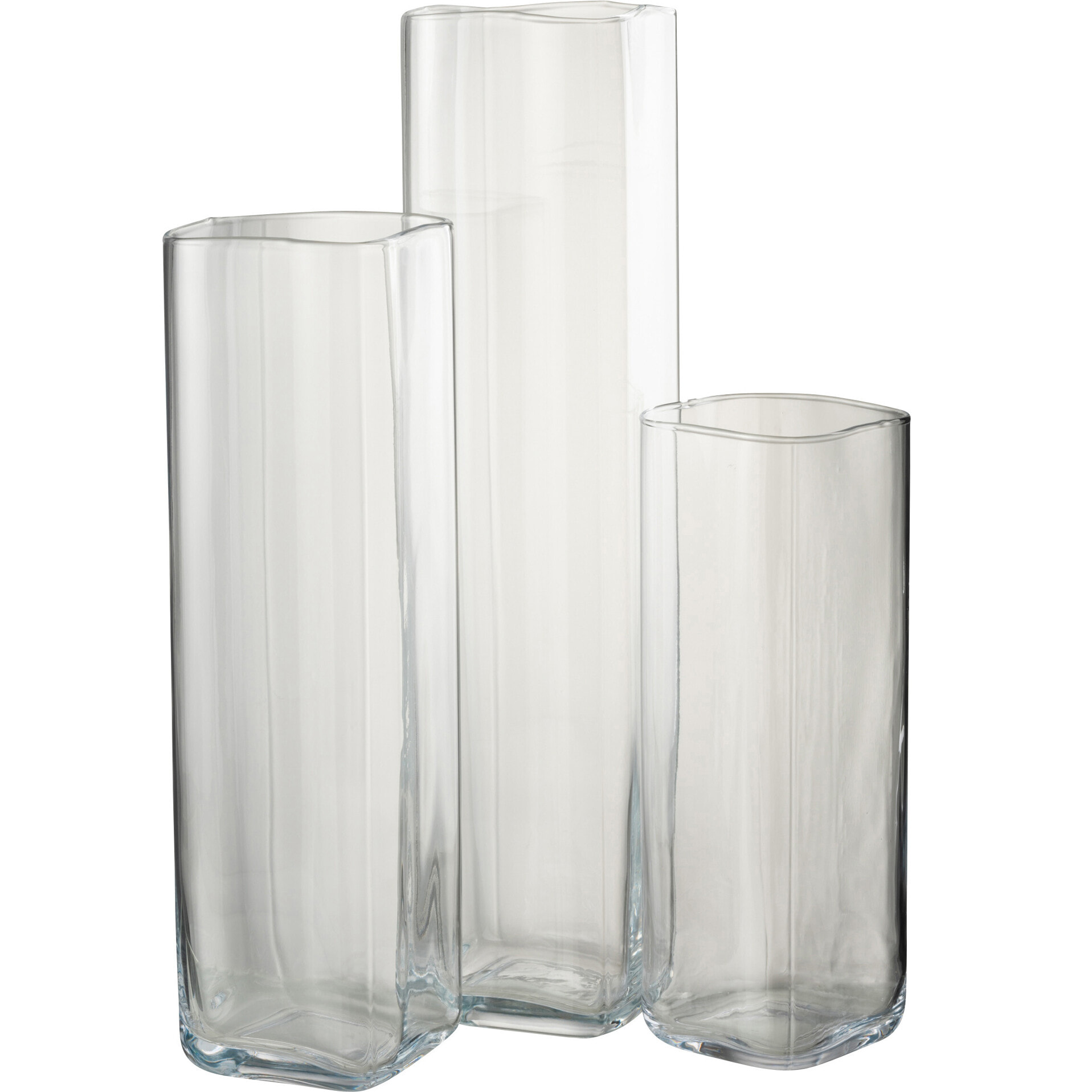 J-Line Vase Droit Carre Transparent Large