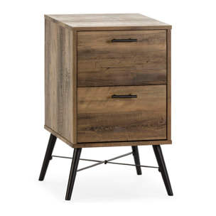 Mesita de Noche Clavel 2 cajones Color Rustic