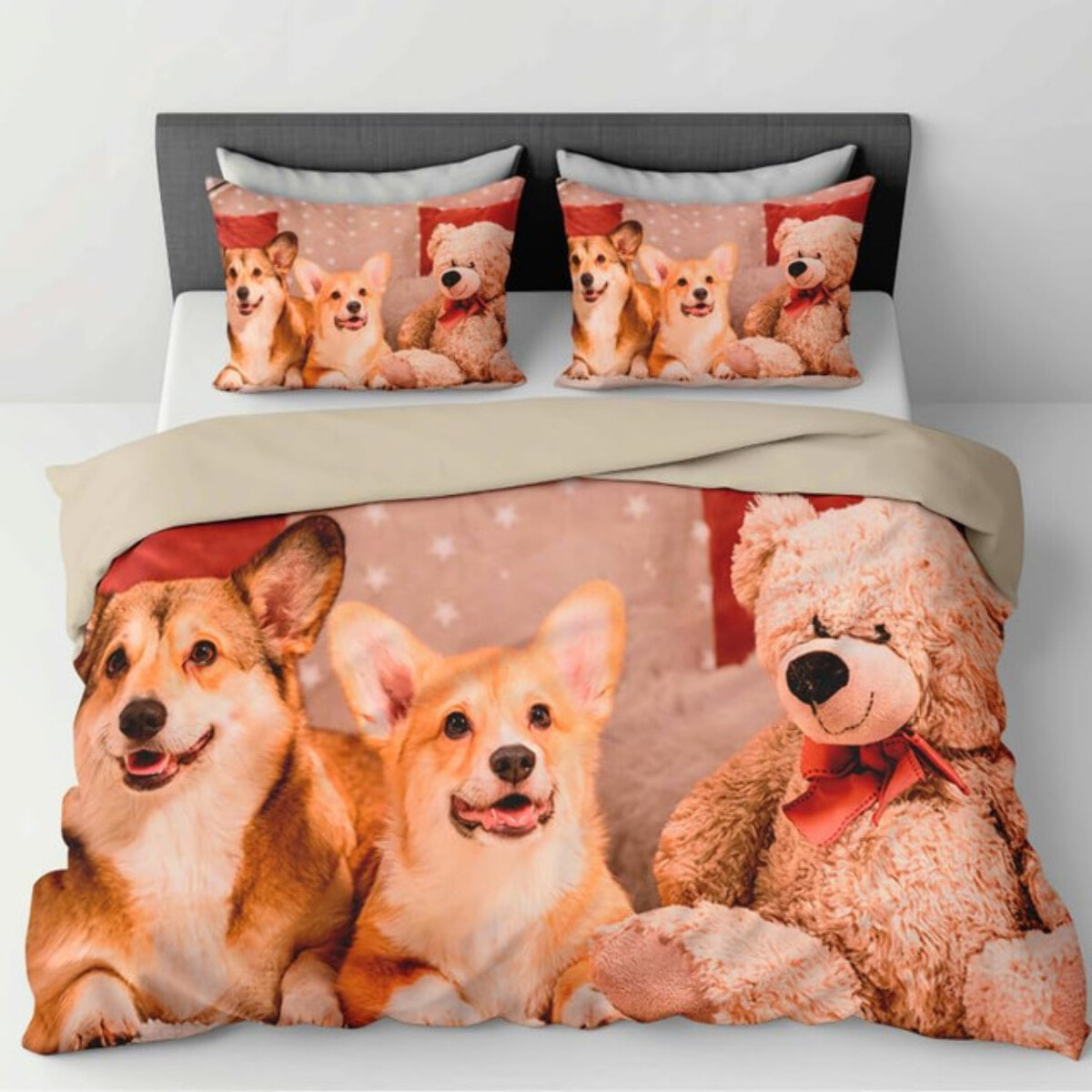 Parure Copripiumino in 100% Cotone con Federe Coordinate, Morbida e Traspirante, Certificata OEKO-TEX, Fantasie Moderne per Camera da Letto
