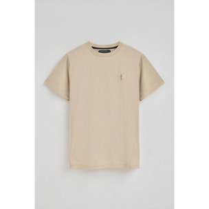 Maglietta beige con logo in gomma Rigby Go