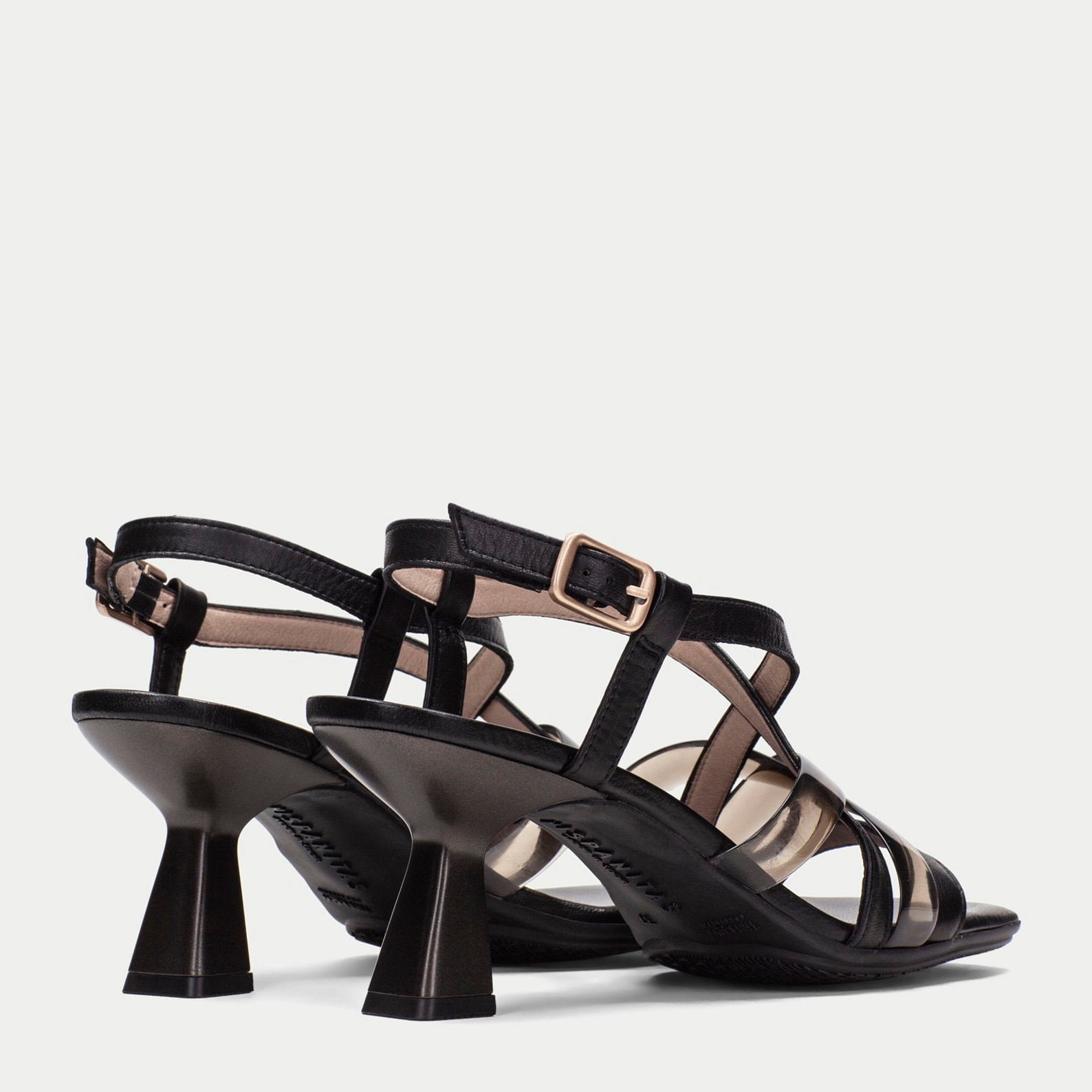 Sandalia Tacon Danielle Negro 6 cm