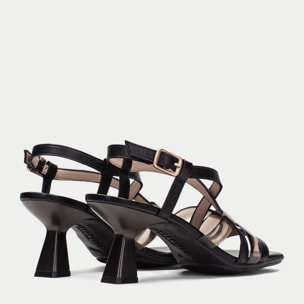 Sandalia Tacon Danielle Negro 6 cm