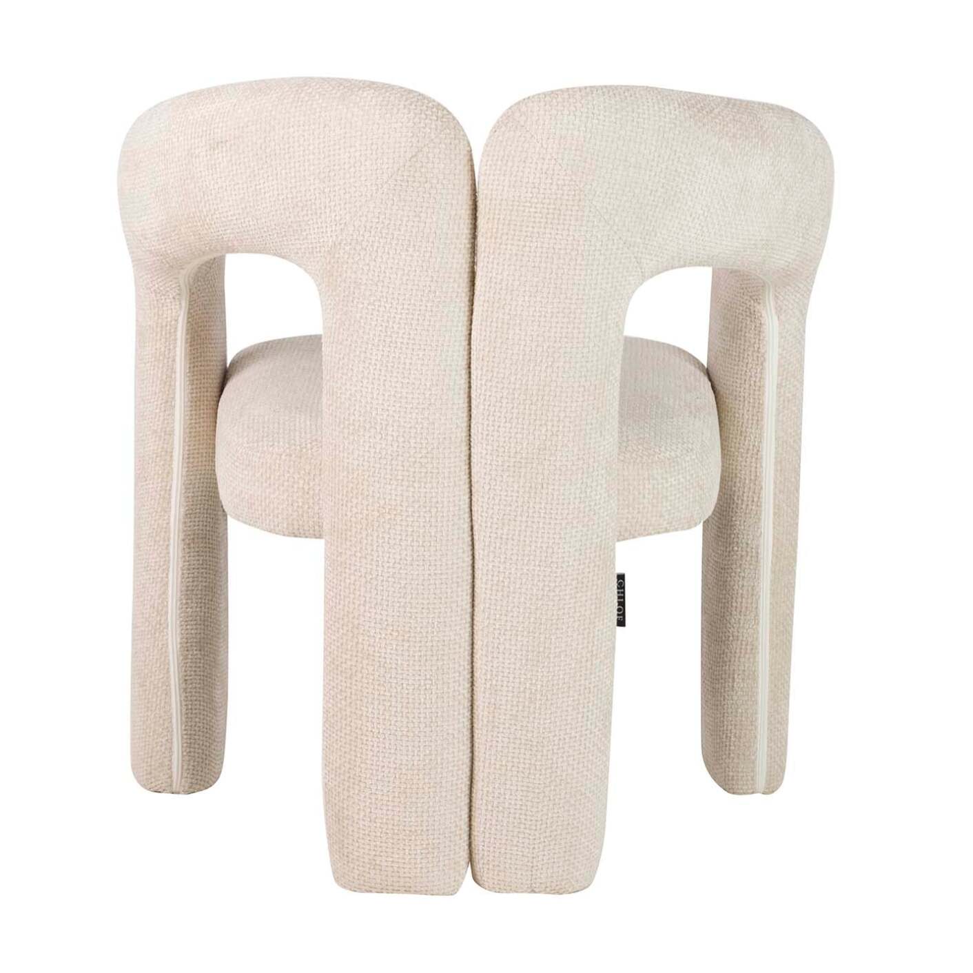 Silla Chenilla Beige Nova 66x61x76 Cm