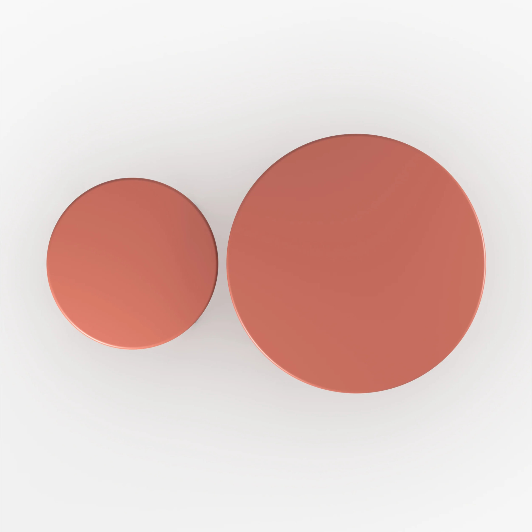 Tables d'appoint de jardin en métal terracotta (lot de 2) - Féria