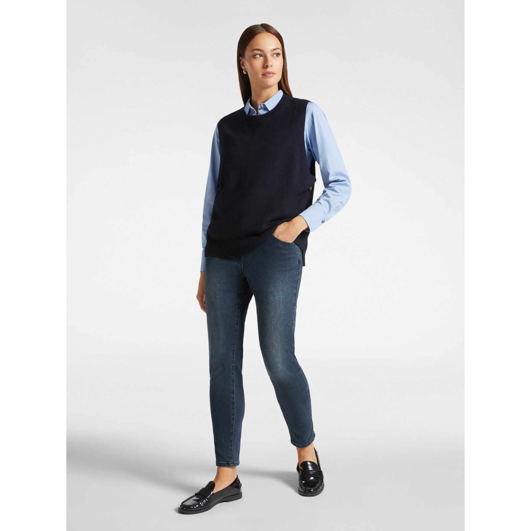 Elena Mirò - Jeggings in denim power stretch - Blu