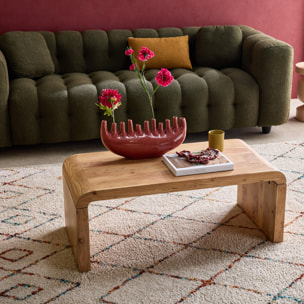 Table basse rectangulaire en acacia massif 100cm