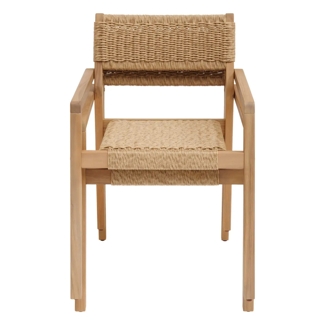 Lot de 2 fauteuils de salon de jardin "Temeira" acacia  et texaline