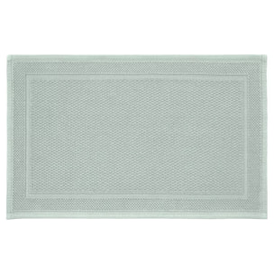 Tapis de bain pur coton 1700 g/m² uni vert Antica lichen