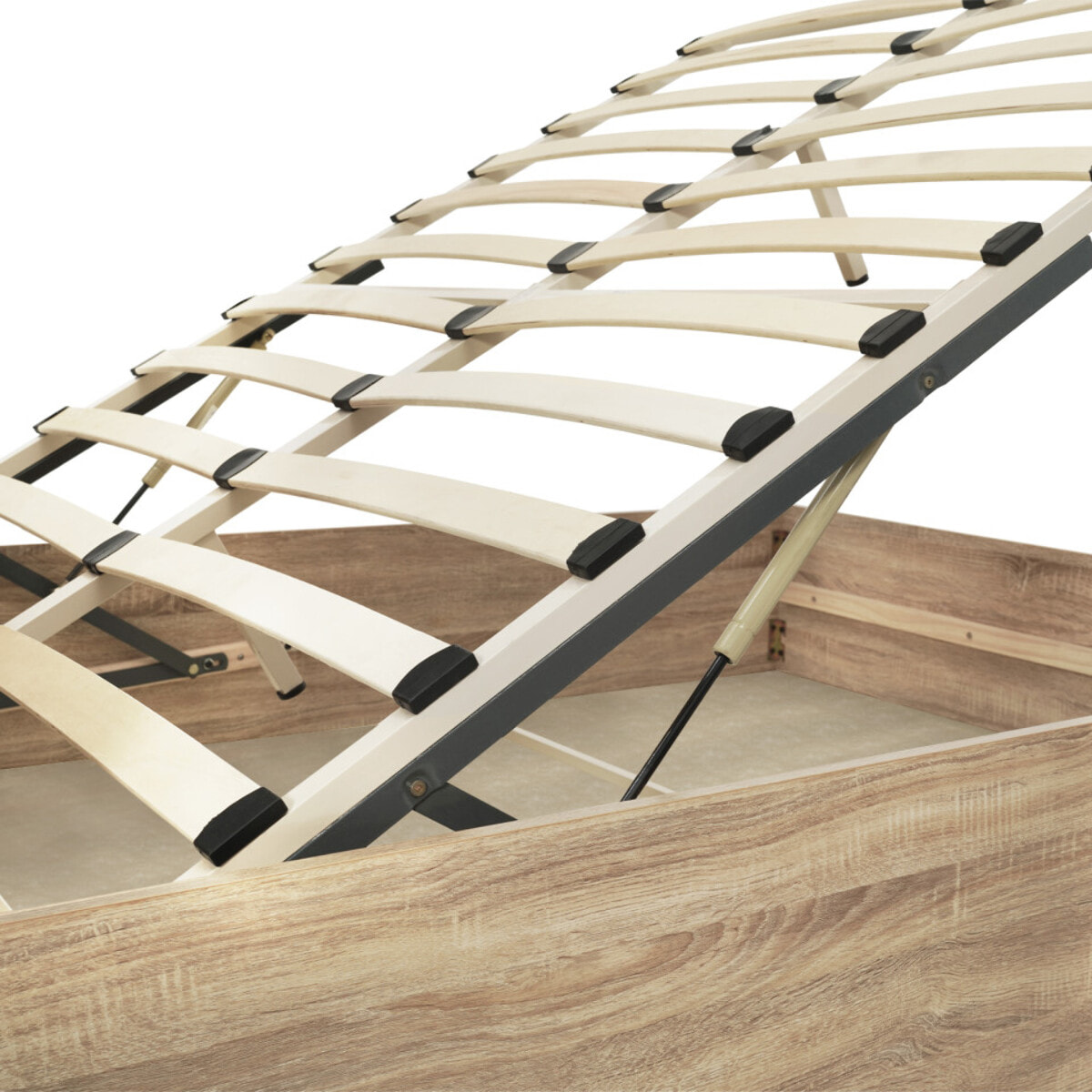 Lit coffre Sicile effet bois naturel