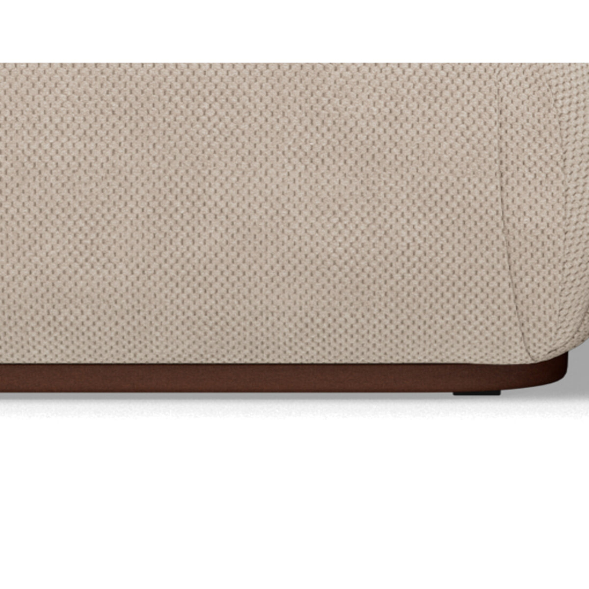 Penelope - canapé droit modulable 3 places en velours texturé - Beige