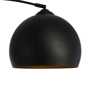 Lampadaire arc "Hyto" marbre et métal noir H177cm