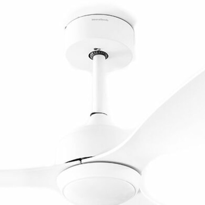 Ventilatore da Soffitto con Luce LED e 3 Pale ABS Flaled InnovaGoods Bianco 36 W 52" Ø132 cm