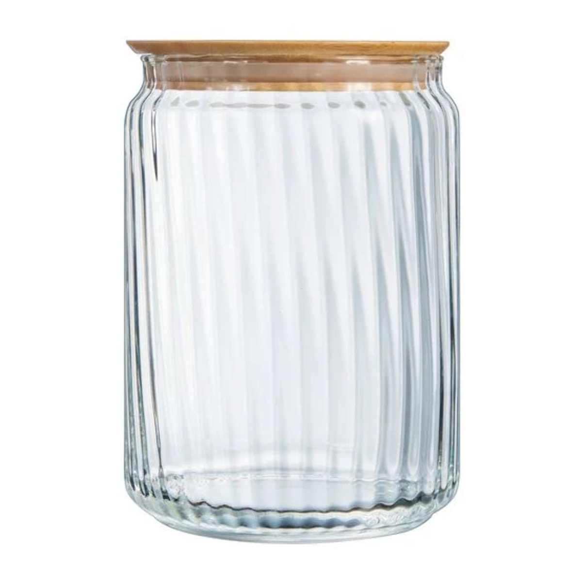 Pot de conservation 1L en verre avec couvercle bambou - Nova Jar - Luminarc