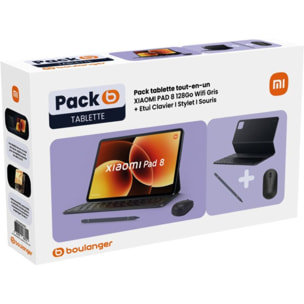 Tablette Android XIAOMI Pack Pad8 tout-en-un Gris 128Go