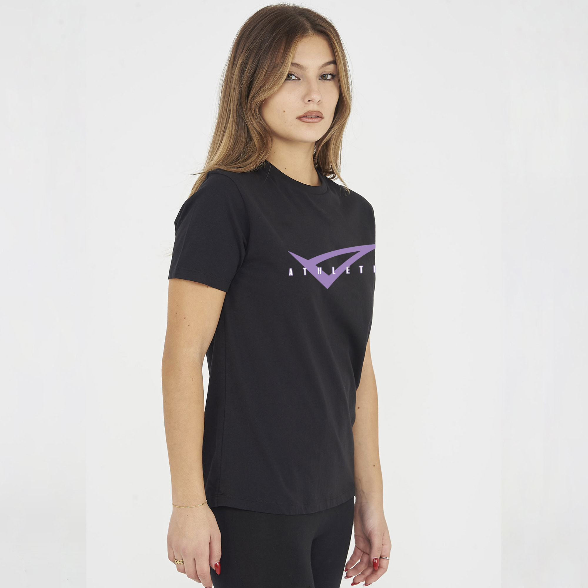 T-shirt in cotone da donna MOVE nera