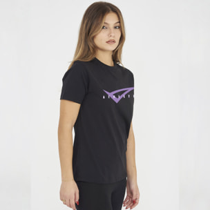 T-shirt in cotone da donna MOVE nera
