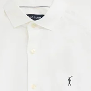 Camisa blanca de corte slim con logo Rigby Go