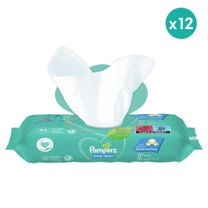 12x52 Lingettes Fresh Clean, Pampers