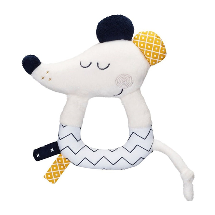 Hochet en velours blanc