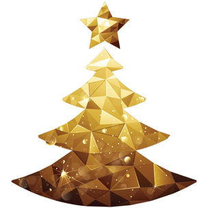 Sticker Noël sapin origami - Autocollants stickers adhésifs noël - décoration fêtes