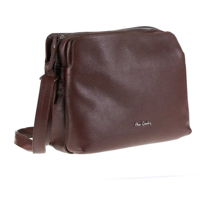 Borsa a tracolla da donna Made in Italy - Modello Aralia Lux - 100% pelle - 30.0 x 23.0 x 13.0 cm