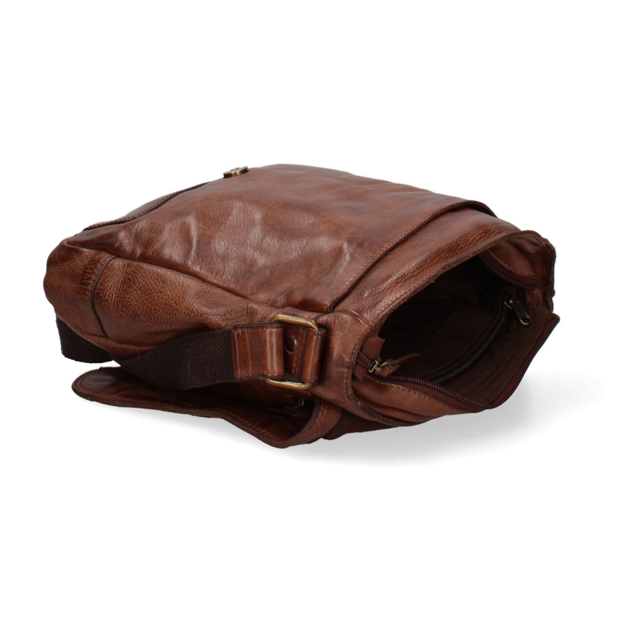 Borsa a tracolla  da uomo In Vera pelle Made in Italy 26x31x8 cm