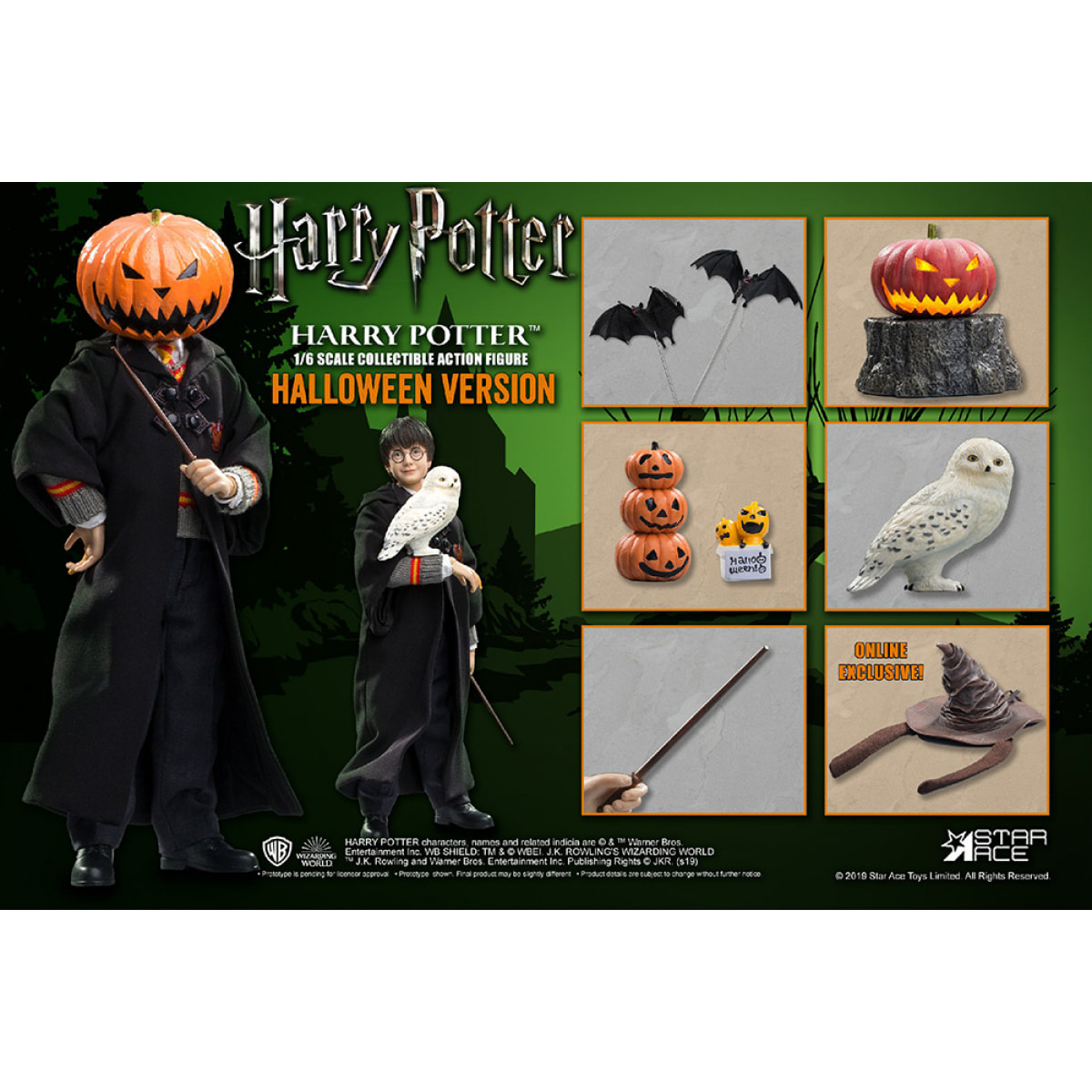 STAR ACE HARRY POTTER HARRY HALLOWEEN 12INCH AF ACTION FIGURE