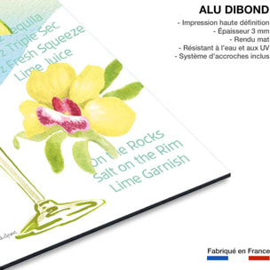Tableau Margarita en aquarelle Tableau alu Dibond