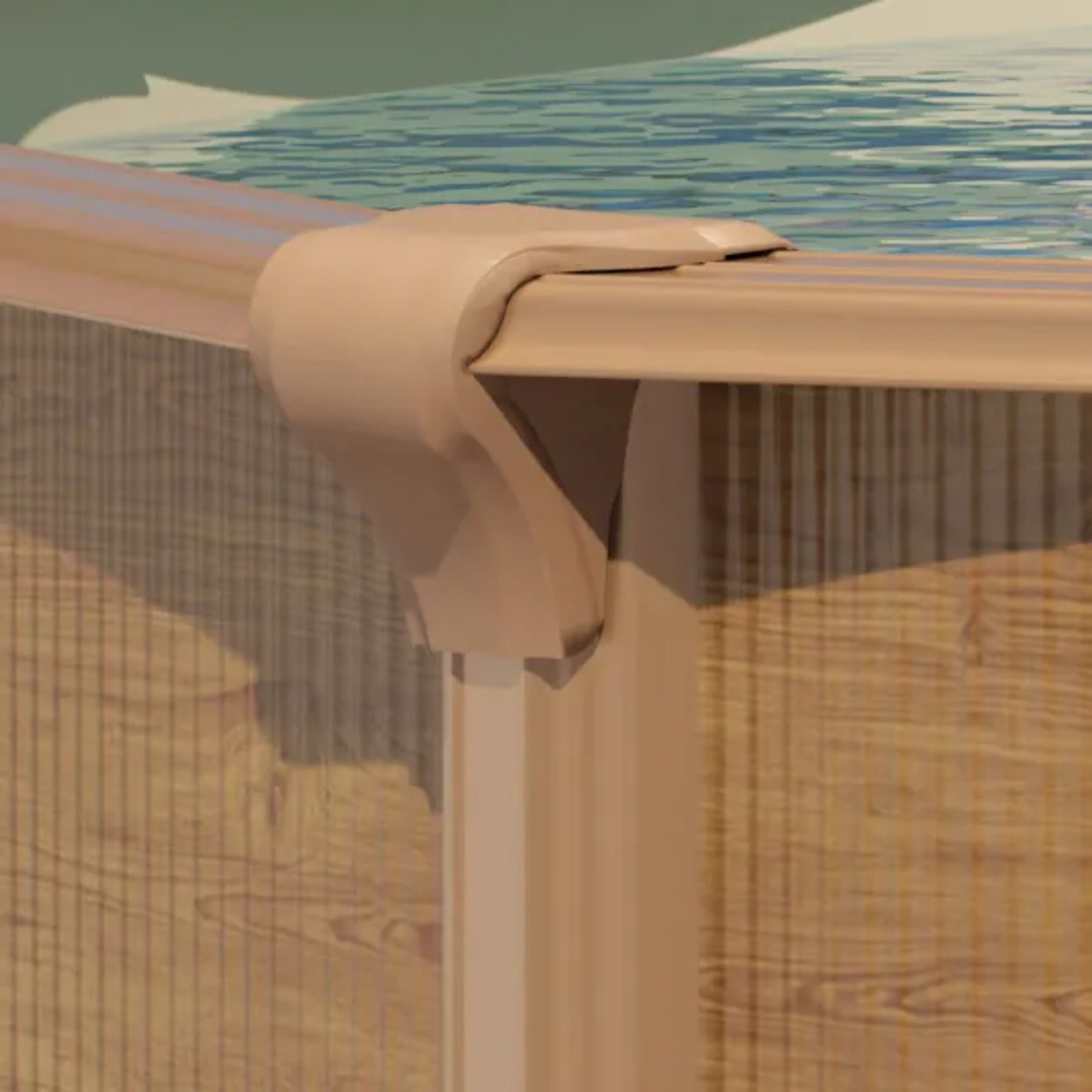 Piscine hors sol acier ovale 6,10 x 3,65 x 1,32 m aspect bois OSMOSE