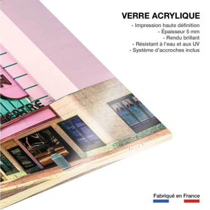 Tableau edison theater sur fond rose Tableau plexiglas