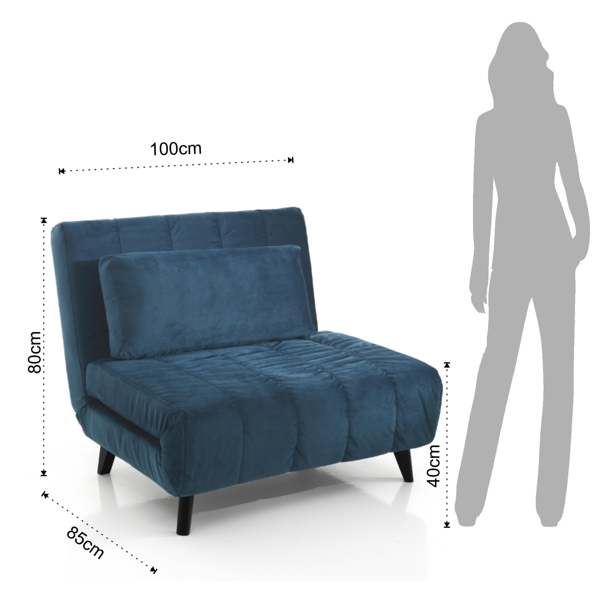 TOMASUCCI poltrona / letto YOLE LAGUNA Blu