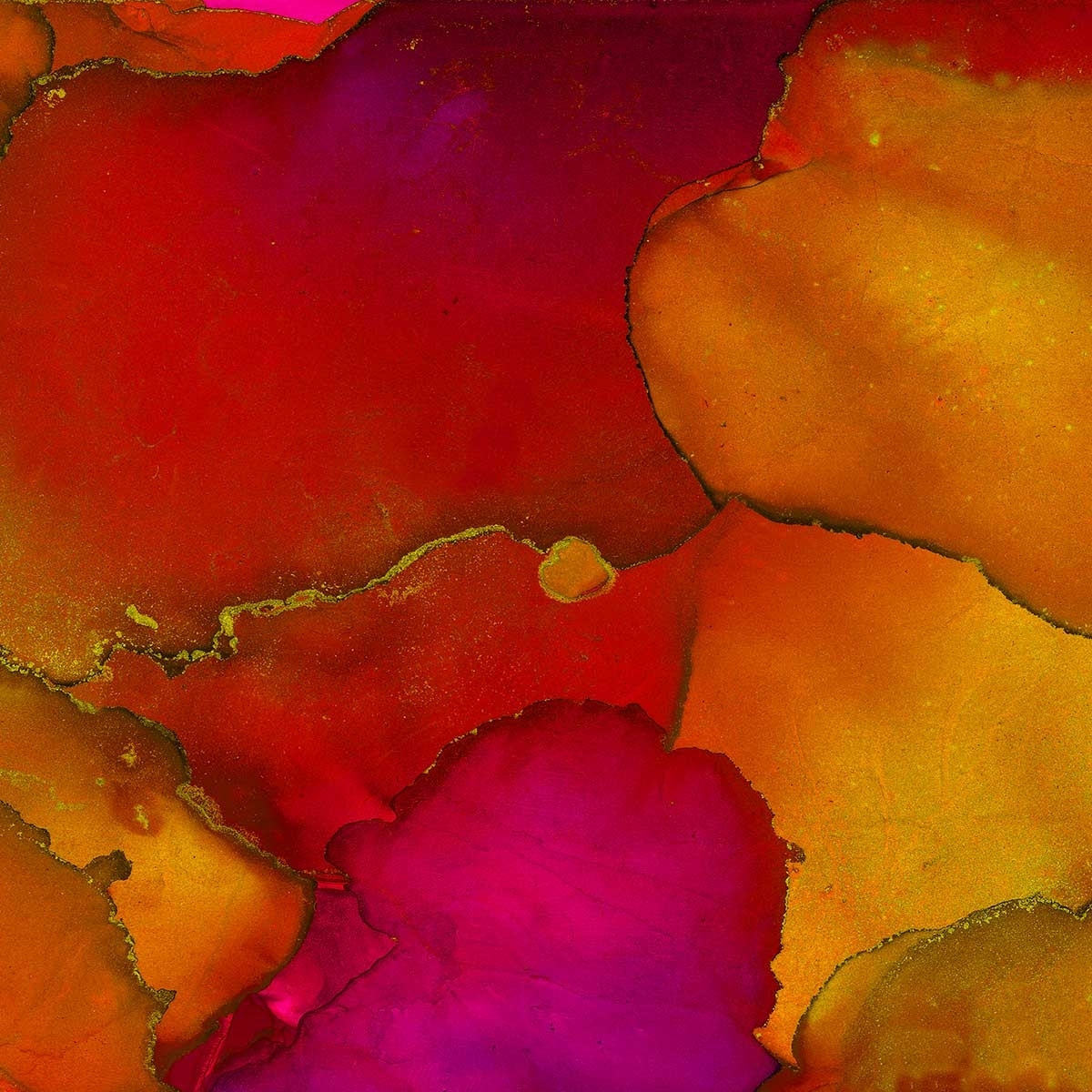 Tableau fragments orangés Tableau plexiglas