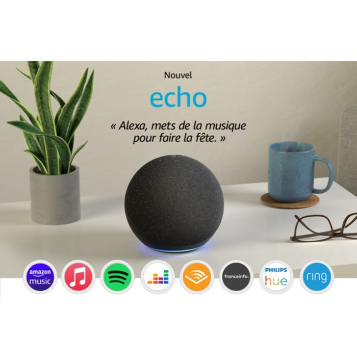 Assistant vocal AMAZON Echo 4 Anthracite