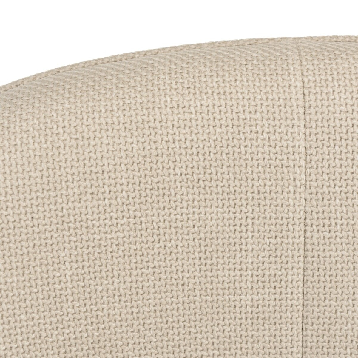 AGATHE - Fauteuil rembourré en tissu beige