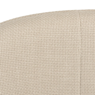 AGATHE - Fauteuil rembourré en tissu beige